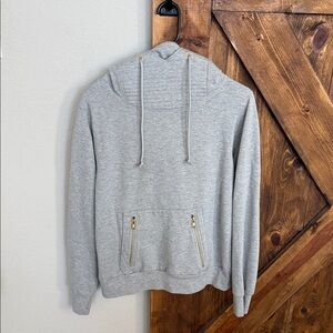 Gray Women’s Sweater with Hood